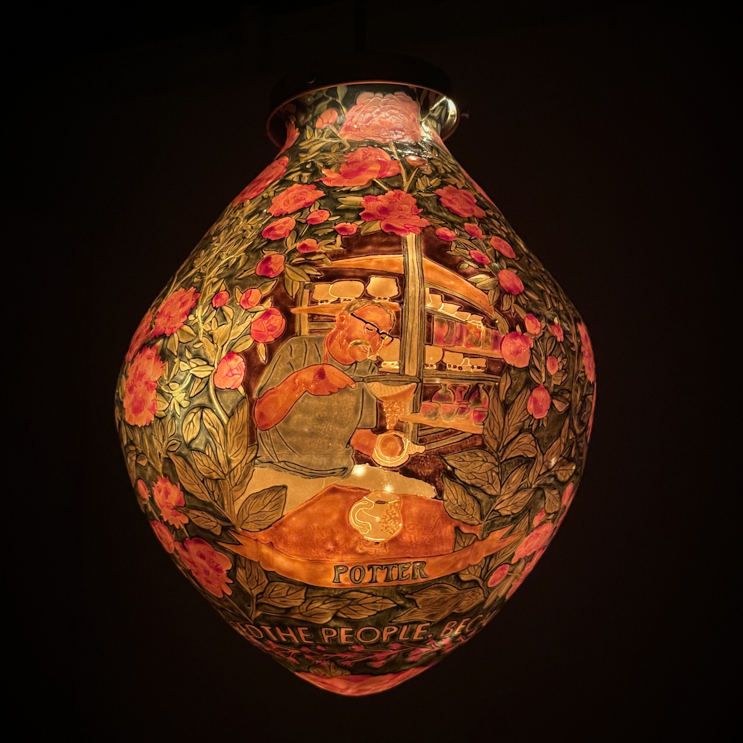 William Morris Peony (Side B).Translucent porcelain. 16”x12”x12”. 2025.